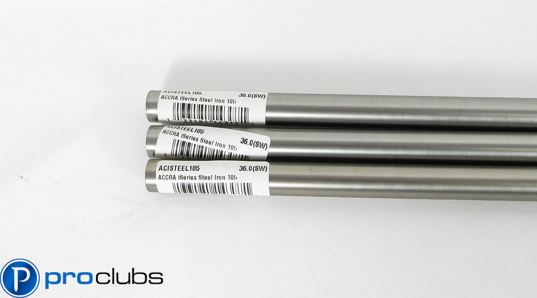(3) NEW ACCRA i-SERIES ECO SATIN 105 REGULAR FLEX STEEL WEDGE SHAFTS .355 459581 - Image 3