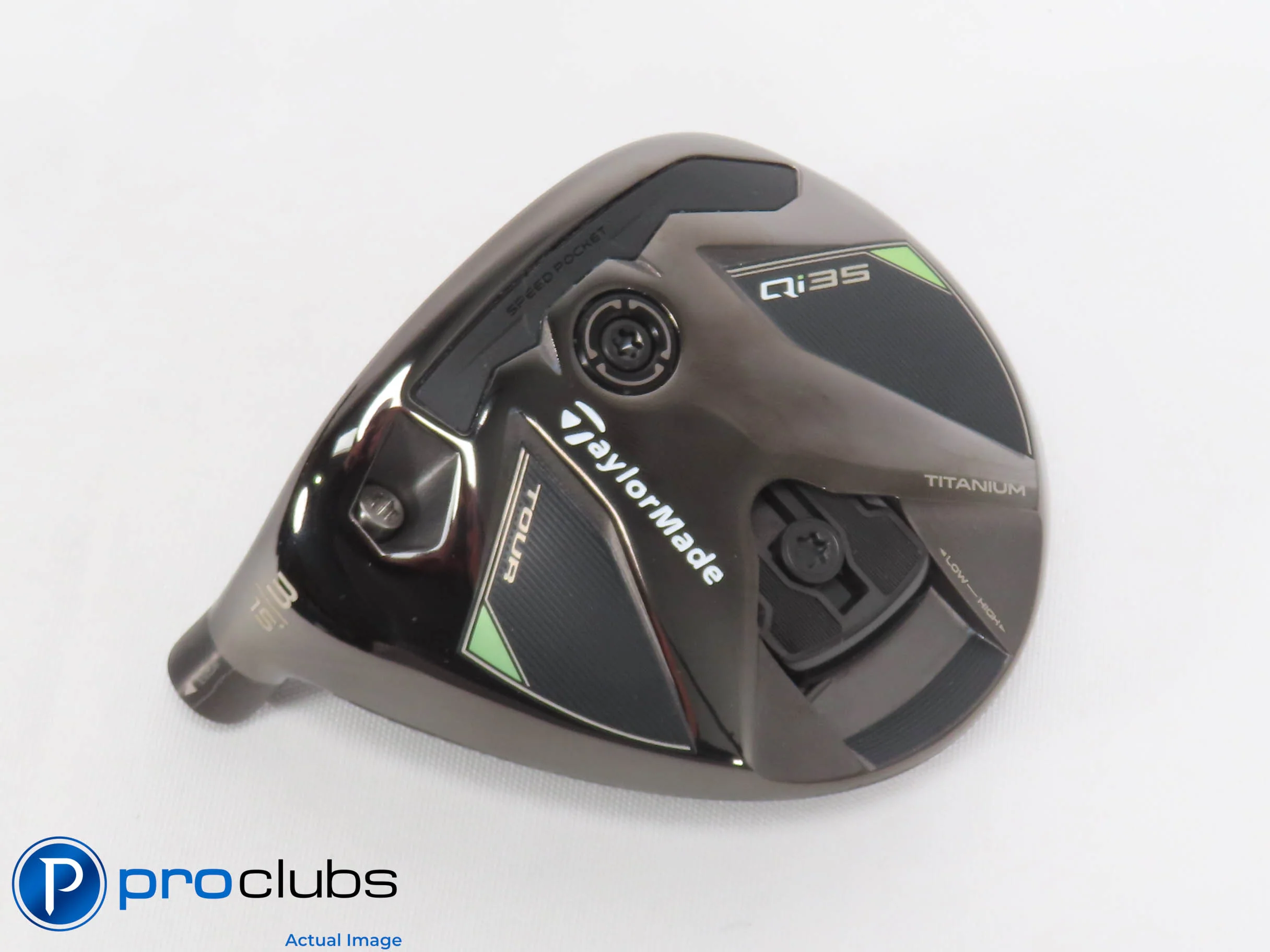 Mint! Left Handed TaylorMade Qi35 Tour 15* 3 Wood - Head Only - L/H - 471201