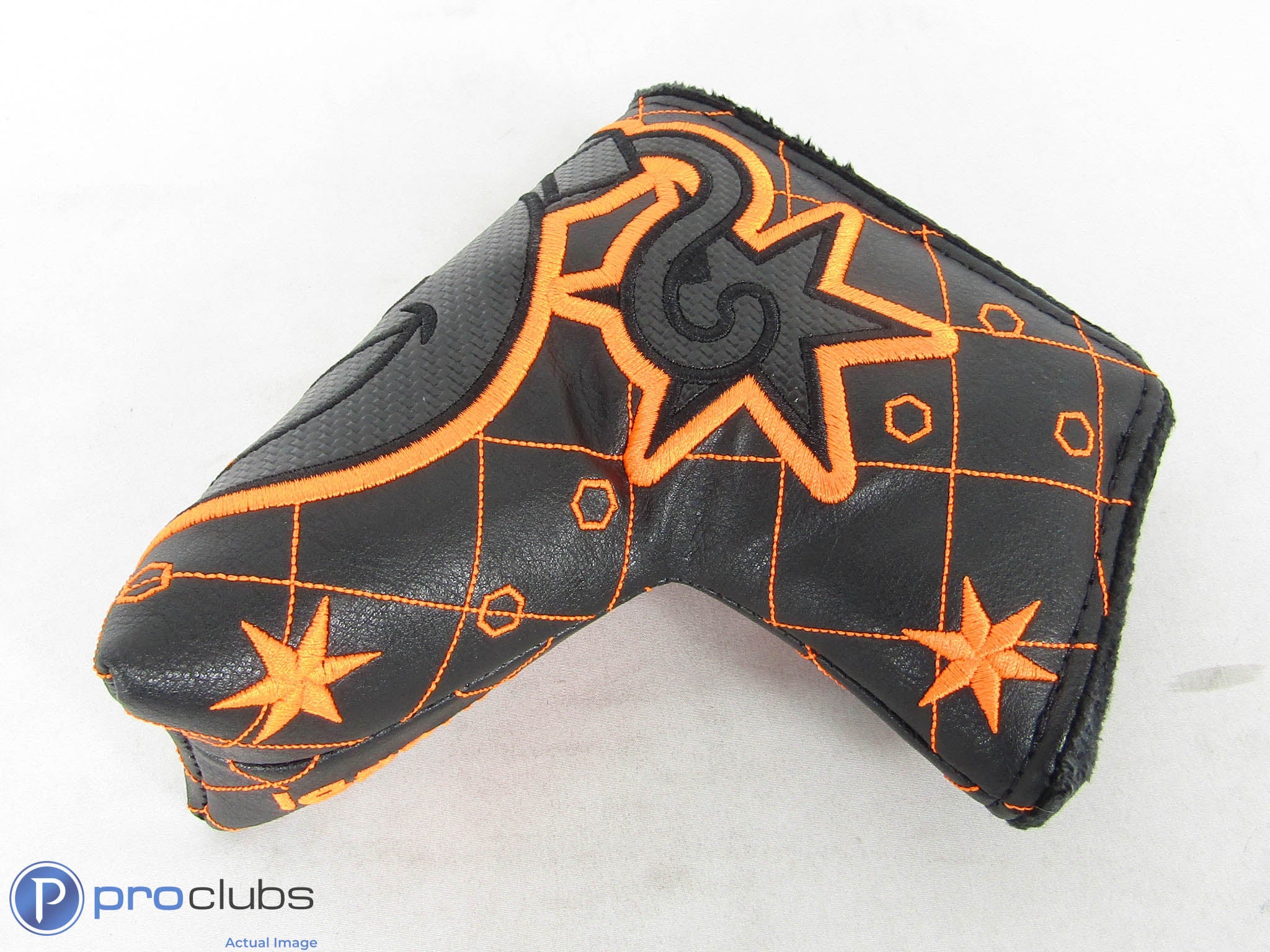 New! Bettinardi Black/Orange Stars Betti Bomb Blade Putter Headcover - 511590