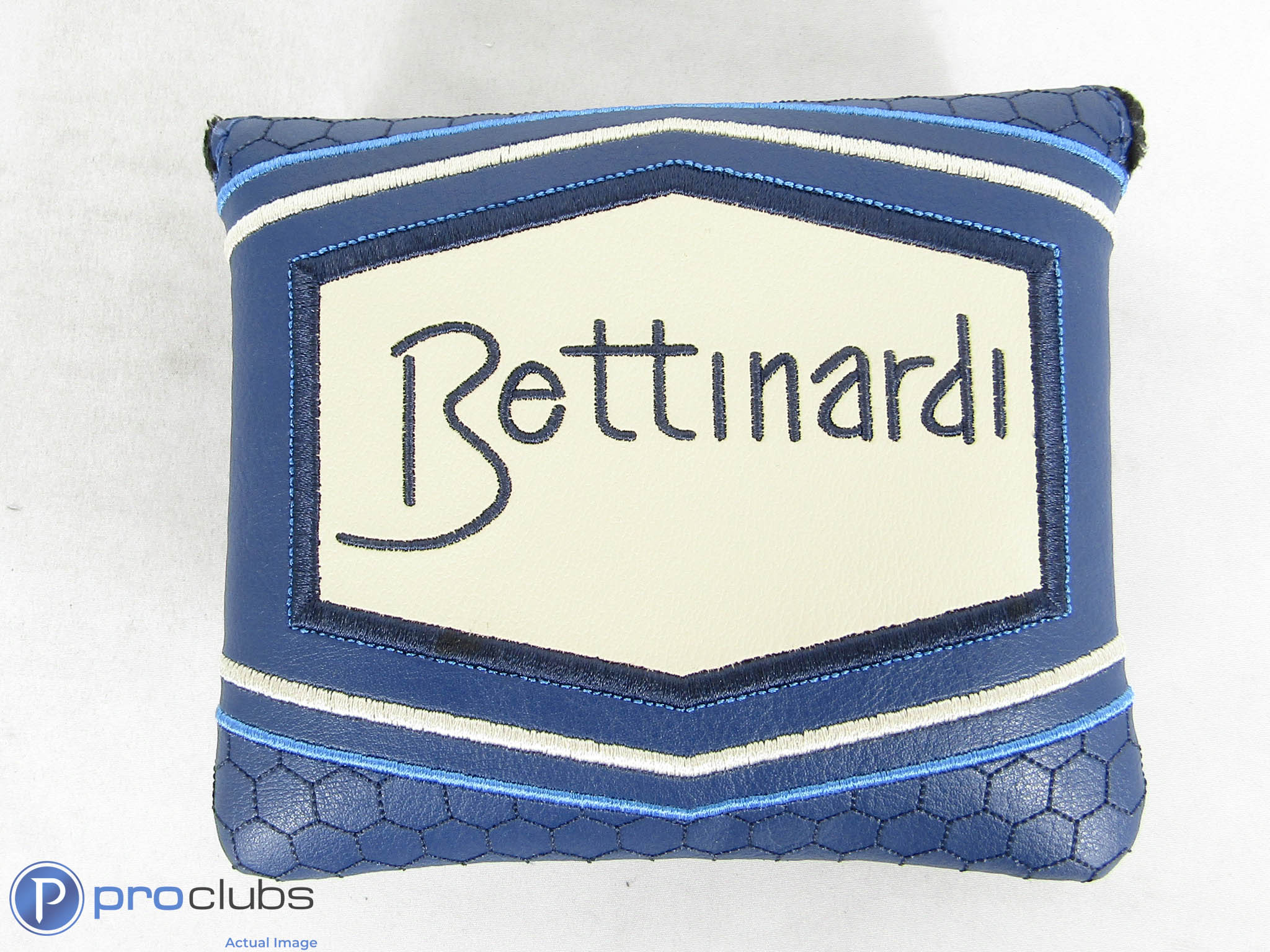 New! Bettinardi Beige/Blue Retro Mallet Putter Headcover - 511323