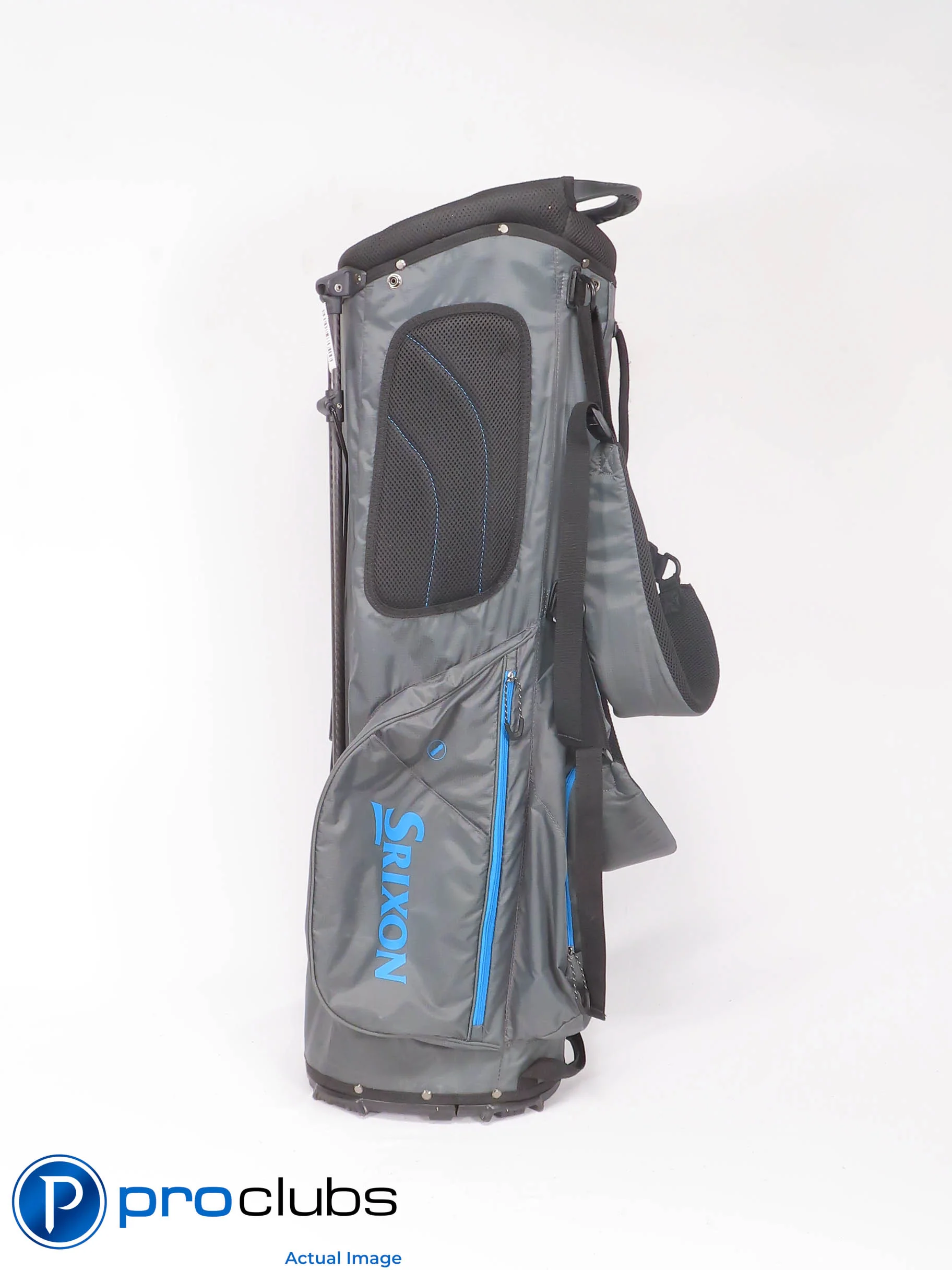 Nice Srixon Ultra Light Carry / Stand Bag w/Rainhood - Gray / Blue 511086 - Image 2